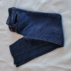 American Eagle dark wash low rise straight jeans size 2